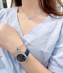 SWAROVSKI Stella set (Mixed cuts, Star, Blue, Rhodium plated) - EARRINGS & NECKLACE - Khuyên tai + dây cổ hình sao - SWAROVSKI - JEWELRY