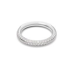 SWAROVSKI Dextera stone ring (White, Rhodium plated) - RINGS - Nhẫn tròn, pha lê trắng - JEWELRY