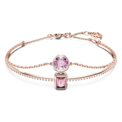 SWAROVSKI Stilla bangle (Mixed cuts, Pink, Rose gold-tone plated) - Vòng/lắc pha lê tone hồng - SWAROVSKI - JEWELR