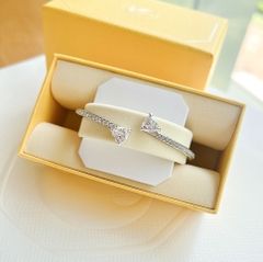 SWAROVSKI Attract Soul bangle (Heart, White, Rhodium plated) BRACELET - Vòng/lắc tay pha lê trắng - JEWELRY