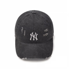 MLB Damage Washing Unstructured Ball Cap New York Yankees CHARCOAL GREY - Mũ lưỡi trai, nón kết