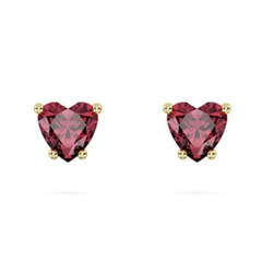SWAROVSKI Stilla drop earrings (Heart, Red, Gold-tone plated) - Khuyên tai hình tim đỏ hồng - SWAROVSKI - JEWELRY