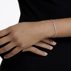 SWAROVSKI Subtle bracelet (Round cut, WHITE, Rhodium plated) - Vòng/lắc tay pha lê trắng - JEWELRY