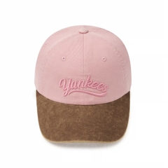 Mũ MLB Varsity Vintage Cultive Color Scheme Unstructured Ball Cap Yankees Pink, Brown - Mũ lưỡi trai, nón kết phối màu hồng, nâu