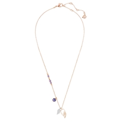 SWAROVSKI Symbolica pendant (Wing, Purple, Rose gold-tone plated) - Dây cổ, dây chuyền, mặt hình chiếc cánh- JEWELRY NECKLACE