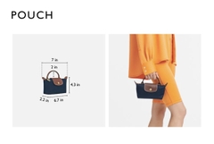 CHÍNH HÃNG - MINI SIZE - TÚI LONGCHAMP LE PLIAGE ORIGINAL POUCH WITH HANDLE - PINK TEA - Túi xách màu hồng trà, hồng nude sữa