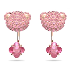 SWAROVSKI Teddy earring jackets (Bear, Pink, Rose gold-tone plated) - Khuyên tai gấu hồng - SWAROVSKI - JEWELRY