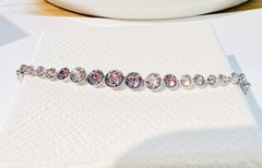 SWAROVSKI Emily bracelet (Mixed round cuts, Pink, Rose gold-tone plated) - Vòng/lắc tay pha lê hồng - SWAROVSKI - JEWELRY