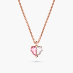 SWAROVSKI Gema Heart necklace (Heart, Pink, Rose gold-tone plated) - Dây cổ, dây chuyền tim ghép trắng và hồng - SWAROVSKI - JEWELRY NECKLACE