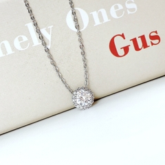 SWAROVSKI Angelic pendant (Round cut, White, Rhodium plated) - Dây cổ, dây chuyền đá tròn - SWAROVSKI - JEWELRY NECKLACE