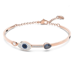 SWAROVSKI Symbolica bangle (Evil eye, Blue, Mixed metal finish) - Vòng/lắc tay hình biểu tượng mắt - JEWELRY BRACELET