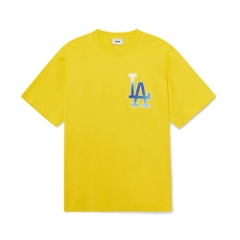 Áo Thun MLB Basic Big Logo Short Sleeve LA Dodgers Yellow Vàng T-SHIRT