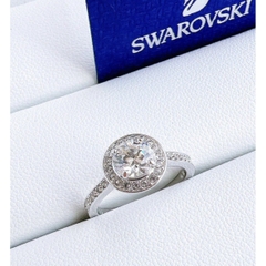SWAROVSKI Angelic ring (Round cut, White, Rhodium plated) - RINGS - Nhẫn pha lê trắng - JEWELRY
