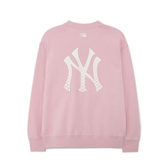 ÁO MLB SWEATSHIRT CLASSIC MONOGRAM BIG LUX OVERFIT SWEATSHIRTS NEW YORK YANKEES PINK