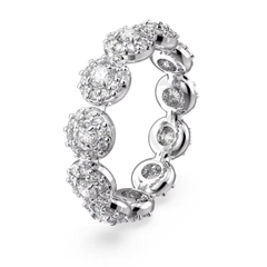 SWAROVSKI Una Angelic ring (Round cut, White, Rhodium plated) - RINGS - Nhẫn đính đá pha lê trắng - JEWELRY