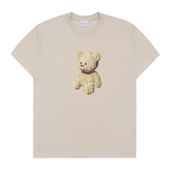 ÁO ADLV BLOCK BEAR BEIGE T-SHIRT - Áo thun cổ tròn tay lỡ, hình gấu, màu be
