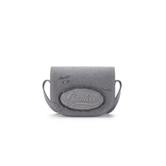 MLB Lettering vintage denim cross bag New York Yankees - Túi đeo chéo màu xám