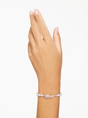 SWAROVSKI Nice bracelet (Feather, White, Rose gold-tone plated) - Vòng/lắc tay ngọc trai pha lê, lông vũ - SWAROVSKI - JEWELRY