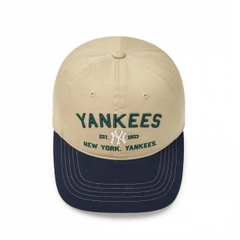 CHÍNH HÃNG - MLB Newyork Yankees Varsity Lettering Colorblock Unstructured Ball Cap - Mũ lưỡi trai nón kết tone be