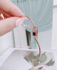 SWAROVSKI Sparkling Dance bracelet (Round cut, Oval shape, Red, Rose gold-tone plated) - Vòng/lắc tay pha lê đỏ chuyển động - JEWELRY