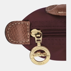 MINI SIZE - TÚI LONGCHAMP LE PLIAGE ORIGINAL POUCH WITH HANDLE - BURGUNDY - Recycled Canvas - Túi xách màu đỏ đô