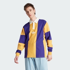 ÁO ADIDAS POLO LONG SLEEVE / SWEATSHIRT - PURPLE YELLOW - ÁO CÓ CỔ TAY DÀI SỌC TÍM VÀNG
