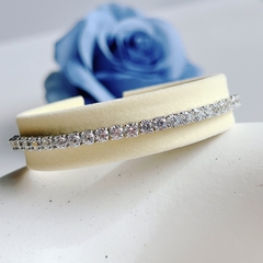 SWAROVSKI Matrix Tennis bracelet (Round cut, White, Rhodium plated) - Vòng/lắc tay pha lê trắng - JEWELRY