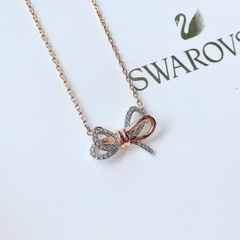 SWAROVSKI Lifelong Bow pendant (White, Mixed metal finish) - Dây cổ, dây chuyền hình nơ - JEWELRY NECKLACE