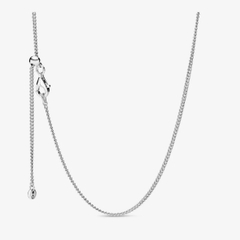 PANDORA Curb Chain Necklace (Sterling Silver) - Dây cổ, chuyền bạc 925, có chốt rút, tuỳ ý điều chỉnh kích cỡ (maximum 60cm) - JEWELRY NECKLACE