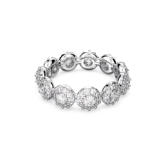 SWAROVSKI Una Angelic ring (Round cut, White, Rhodium plated) - RINGS - Nhẫn đính đá pha lê trắng - JEWELRY
