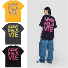 ÁO ADLV TAPE TYPOGRAPHIC YELLOW/BLACK/CHARCOAL T-SHIRT - ÁO THUN CỔ TRÒN TAY LỠ MÀU VÀNG/ĐEN/THAN CHÌ