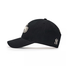 Mũ MLB Varsity Cultive Bookle Logo Unstructured Ball Cap New York Yankees Black - Mũ lưỡi trai, nón kết màu đen