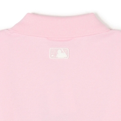 Áo MLB Polo Crop Heart C Logo Shirt Pink