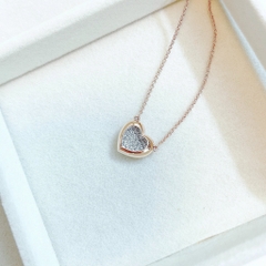 SWAROVSKI Heart necklace (Heart, gold tone) - Dây cổ, dây chuyền, hình trái tim - JEWELRY NECKLACE