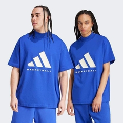 ÁO ADIDAS BASKETBALL BLUE T-SHIRT - ÁO THUN CỔ BO TRÒN MÀU XANH