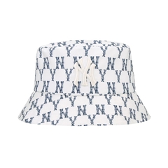[SALE] Mũ MLB Bucket Hat Monogram Crayon NY Newyork Yankees WHITE - Mũ vành tròn màu trắng