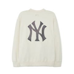 ÁO MLB SWEATSHIRT CLASSIC MONOGRAM BIG LUX OVERFIT SWEATSHIRTS NEW YORK YANKEES WHITE