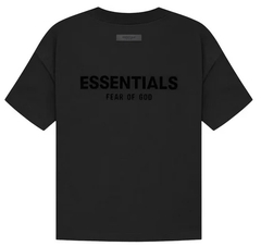 Áo Fear of God FOG Essentials T-shirt (SS22) Black Stretch Limo - Áo thun cổ tròn tay lỡ màu đen