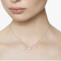 SWAROVSKI Attract necklace (Square cut, White, Rhodium plated) - Dây cổ, dây chuyền pha lê vuông trắng - JEWELRY NECKLACE