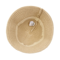 Mũ MLB Unisex basic wool knit Beige bucket hat - Mũ len màu be