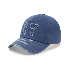MŨ MLB BASIC MEGALOGO DENIM 5PANEL BALL CAP NEW YORK YANKEES NY BLUE - MŨ LƯỠI TRAI, NÓN KẾT MÀU XANH