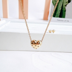 SWAROVSKI Heart set (Heart, Gold tone, Gold-tone plated) - EARRINGS & NECKLACE - Khuyên tai + dây cổ hình tim - SWAROVSKI - JEWELRY