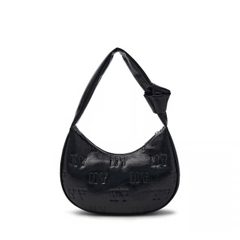 MLB Classic Monogram Crack Embo Hobo Bag Newyork NY BLACK - Túi xách, đeo vai màu đen