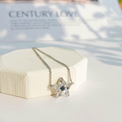 SWAROVSKI Stella pendant (Mixed cuts, Star, Blue, Rhodium plated) - Dây cổ, dây chuyền ngôi sao - SWAROVSKI - JEWELRY NECKLACE