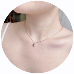 SWAROVSKI Gema Heart necklace (Heart, Pink, Rose gold-tone plated) - Dây cổ, dây chuyền tim ghép trắng và hồng - SWAROVSKI - JEWELRY NECKLACE