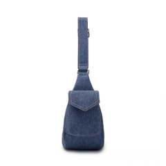 Túi MLB Basic Mega Logo Denim Cargo crossbody / shoulder Bag New York Yankees NY Blue - Túi xách, đeo vai, màu xanh denim