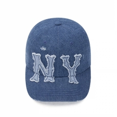 MLB Denim Coopers Unstructured Ball Cap New York Yankees NY INDIGO - Mũ lưỡi trai, nón kết màu xanh