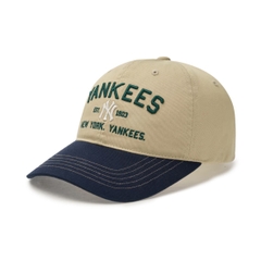 CHÍNH HÃNG - MLB Newyork Yankees Varsity Lettering Colorblock Unstructured Ball Cap - Mũ lưỡi trai nón kết tone be