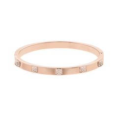 SWAROVSKI Dextera bangle (White, Rose gold-tone finish) - Vòng, lắc tay cứng màu vàng hồng - JEWELRY BRACELET