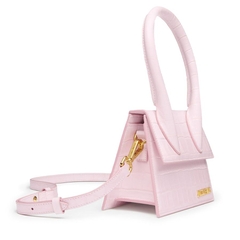 Túi Jacquemus Chiquito Moyen Croc PINK Màu Hồng Nhạt (size 18cm)